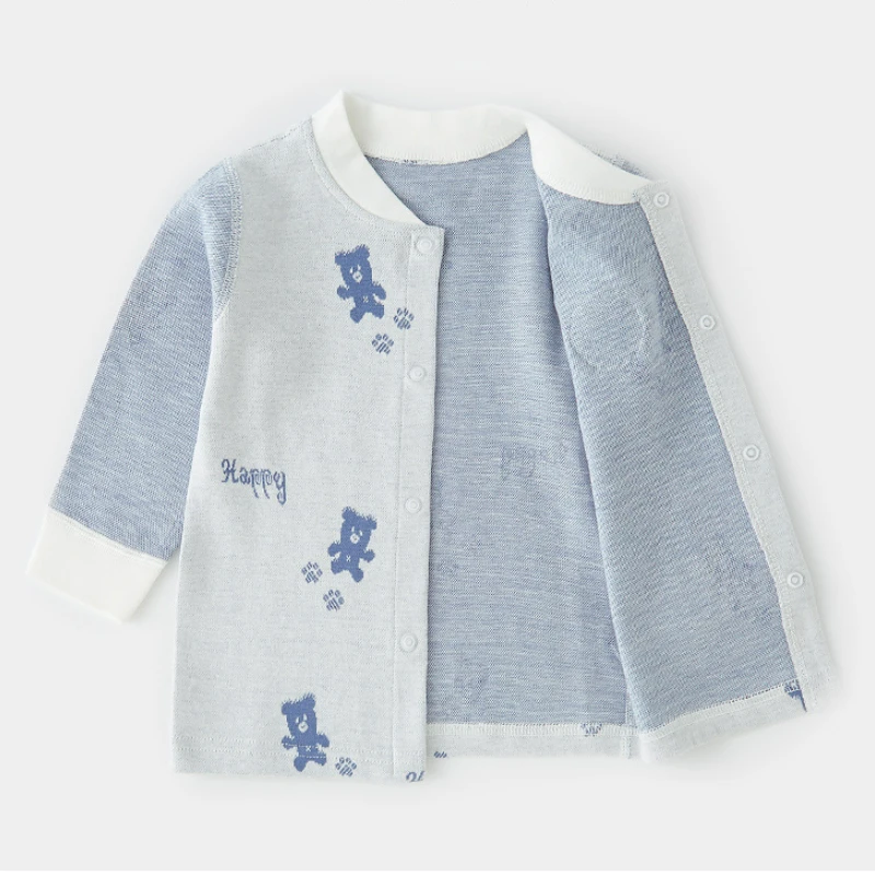 0-3T Infant Baby Boys Girls Clothes Set Bear Print Long Sleeve Cotton Top Pant Suit Underwear Set Sleepwear Pajamas Outfit