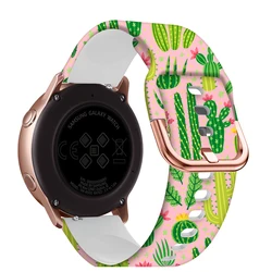 Silicone Sport Watchband - 20mm Vibrant Print Strap for Honor Watch ES (Style F)