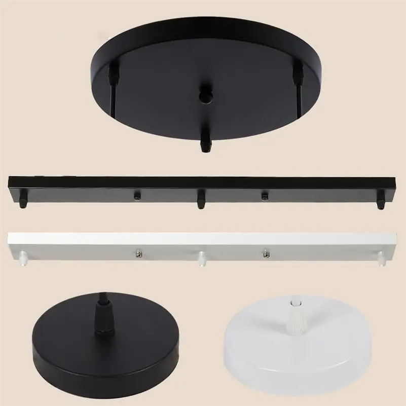 

Customized White Black Golden Ceiling Mounted Base Canopy Plate DIY Multi Heads Pendant Lights Hanging Lamps Plafonniers Fixture