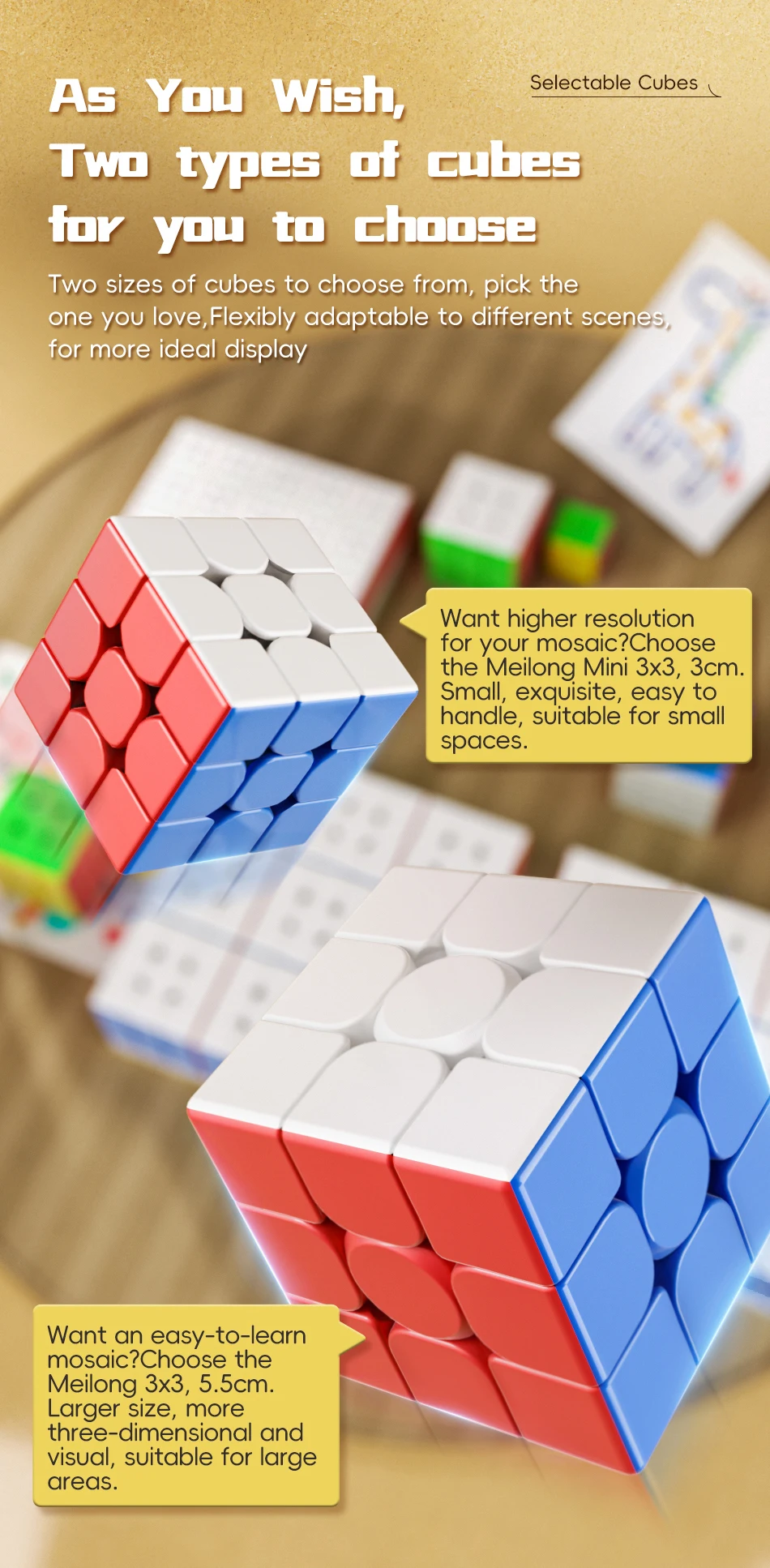 Picube] MoYu Mosaic Cube 10x10 Puzzle Cube 10x10 Kreatywne