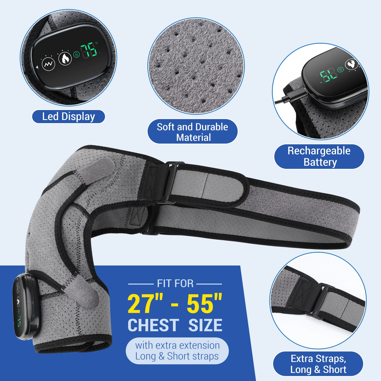Electric Heated Knee and Shoulder Massager Pad