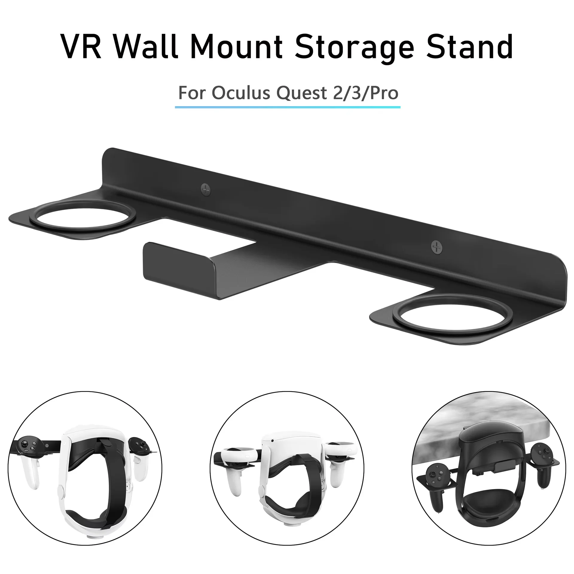 Accessori Vr Organizzazione Supporto Per Cuffie VR - Display Stand Per Quest 3/3S/2/Pro, Con Base Per Controller, Design Compatto Supporto Verticale Cuffie Realtà Virtuale - 9