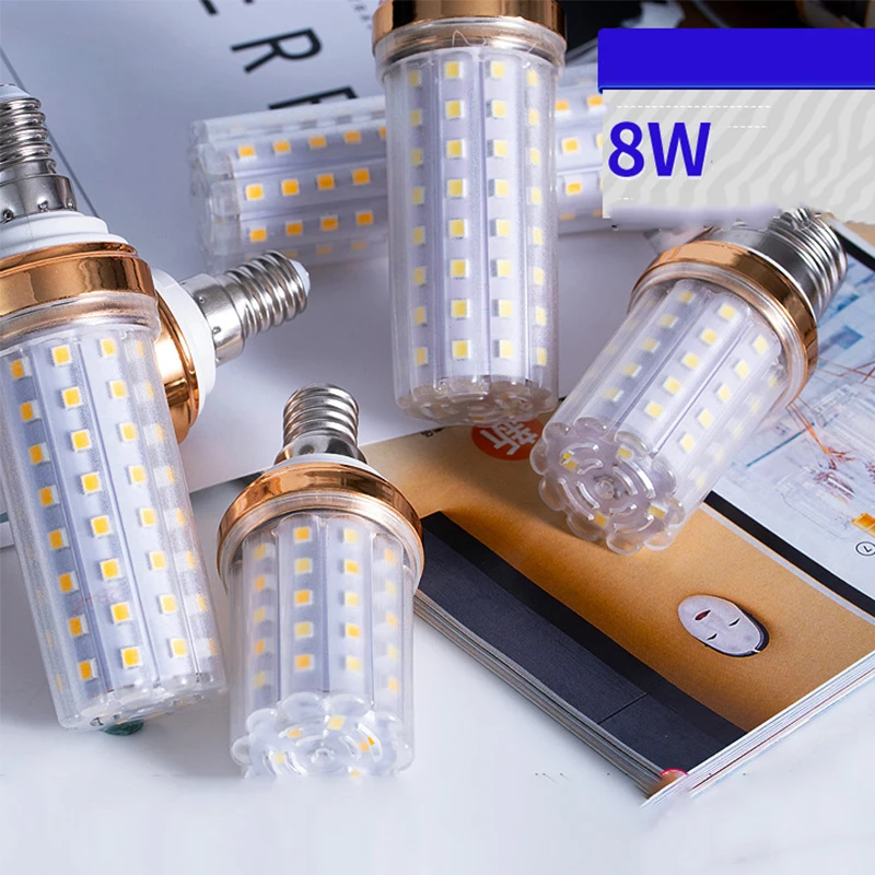 

6 PCS 8W E27 E14 LED Bulb LED Light Bulb AC85-265V LED Lamp Warm White Cold White Lampada for Living Room Chandelier LED Light