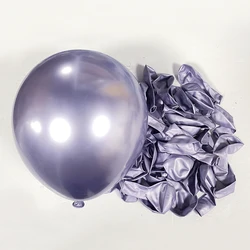 Elegant Purple Latex Balloons Set for Celebrations & Events - Pack of 20 (Metal light purple)