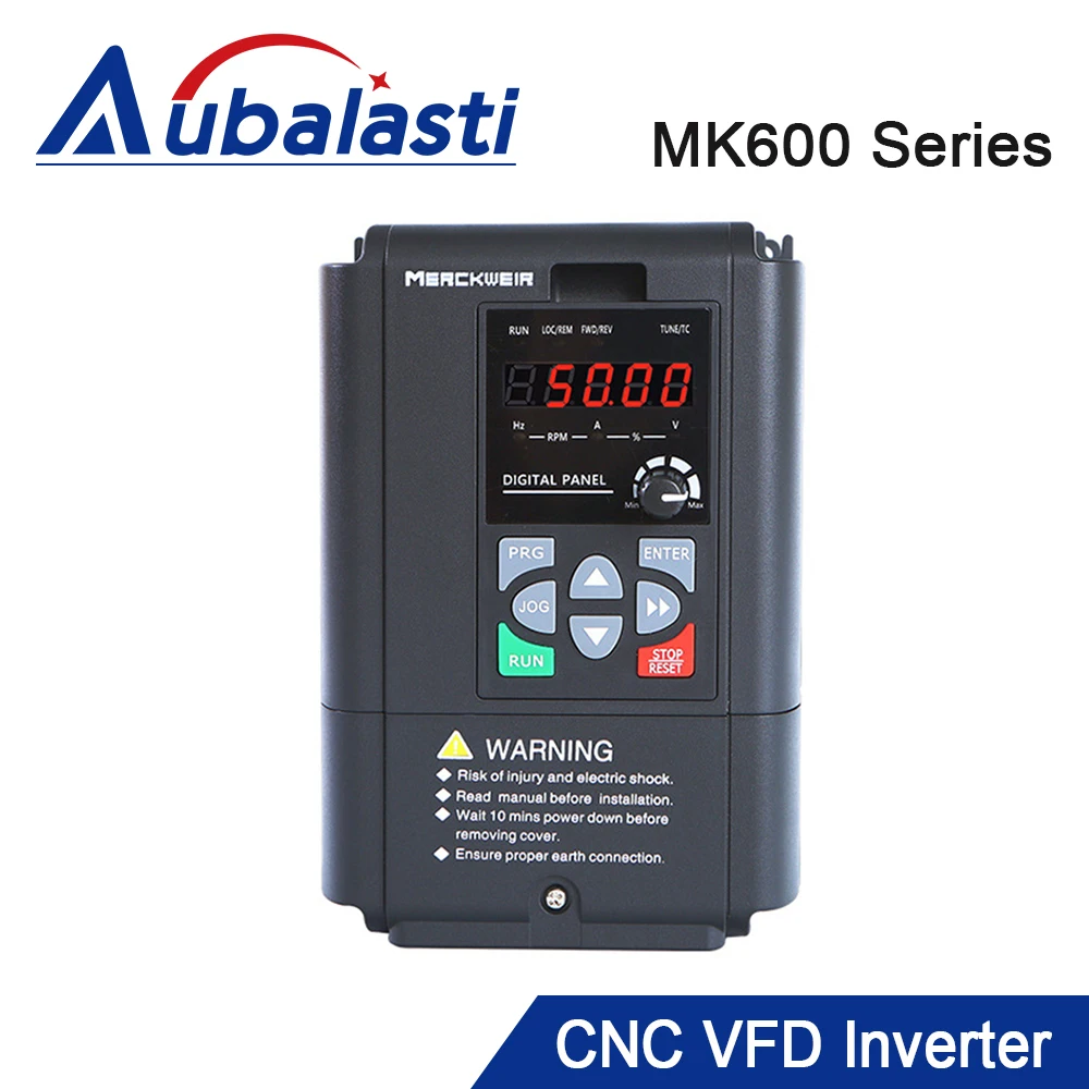 

Aubalasti MK600 Series Single Phase CNC VFD Inverter 220V 1.5-7.5KW 50-2000Hz Special for Engraving Machine