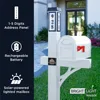 Aluminum Mailboxes for Outside with Post and Solar Mailbox Light for Easy Navigation,Mailbox and Post Combo Kit,Custom Mailboxes 2