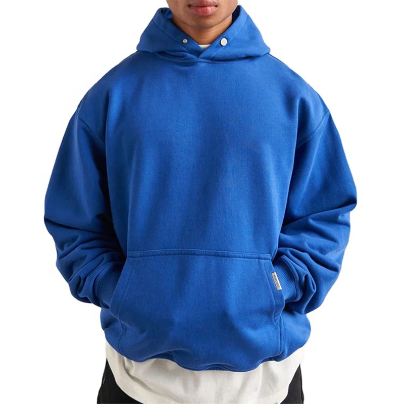 Summer custom oversized plain cotton blank hoodies men's pullover unisex bulk plus size men's hoodies and sweatshirts