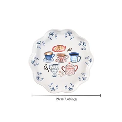 Elegant Ceramic Tableware: British - Style Dessert & Fruit Plate (Dim Sum Plate)