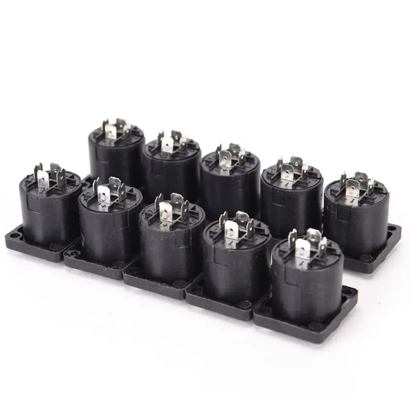 4 Pin Female Panel Cable Connector for for Head Ohm Small Square Seat Connector PCB Moun P9JD