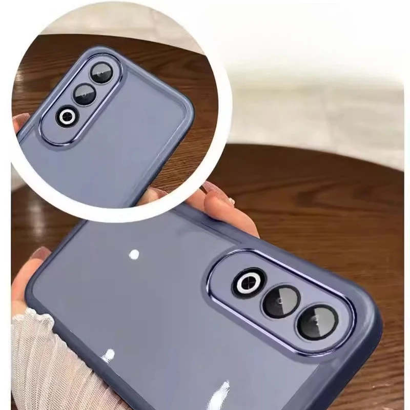 Soft Silicone Clear TPU Phone Case with Lens Protection and Shockproof Design