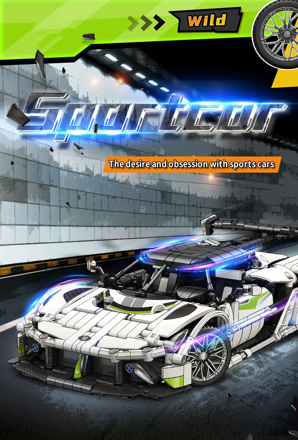 Lego Technic Voiture Super Racing Car 1116 Pièces