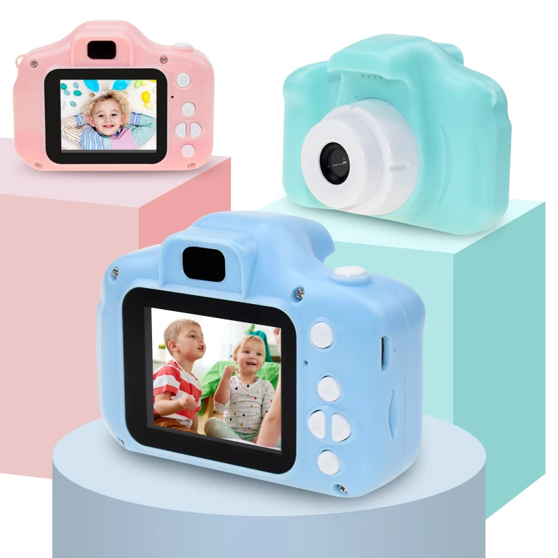 bonita cámara de dibujos animados para fotografía al aire libre videocámara con pantalla HD de 1080P juguete de 8 millones de píxeles Cámara impermeable para niños 