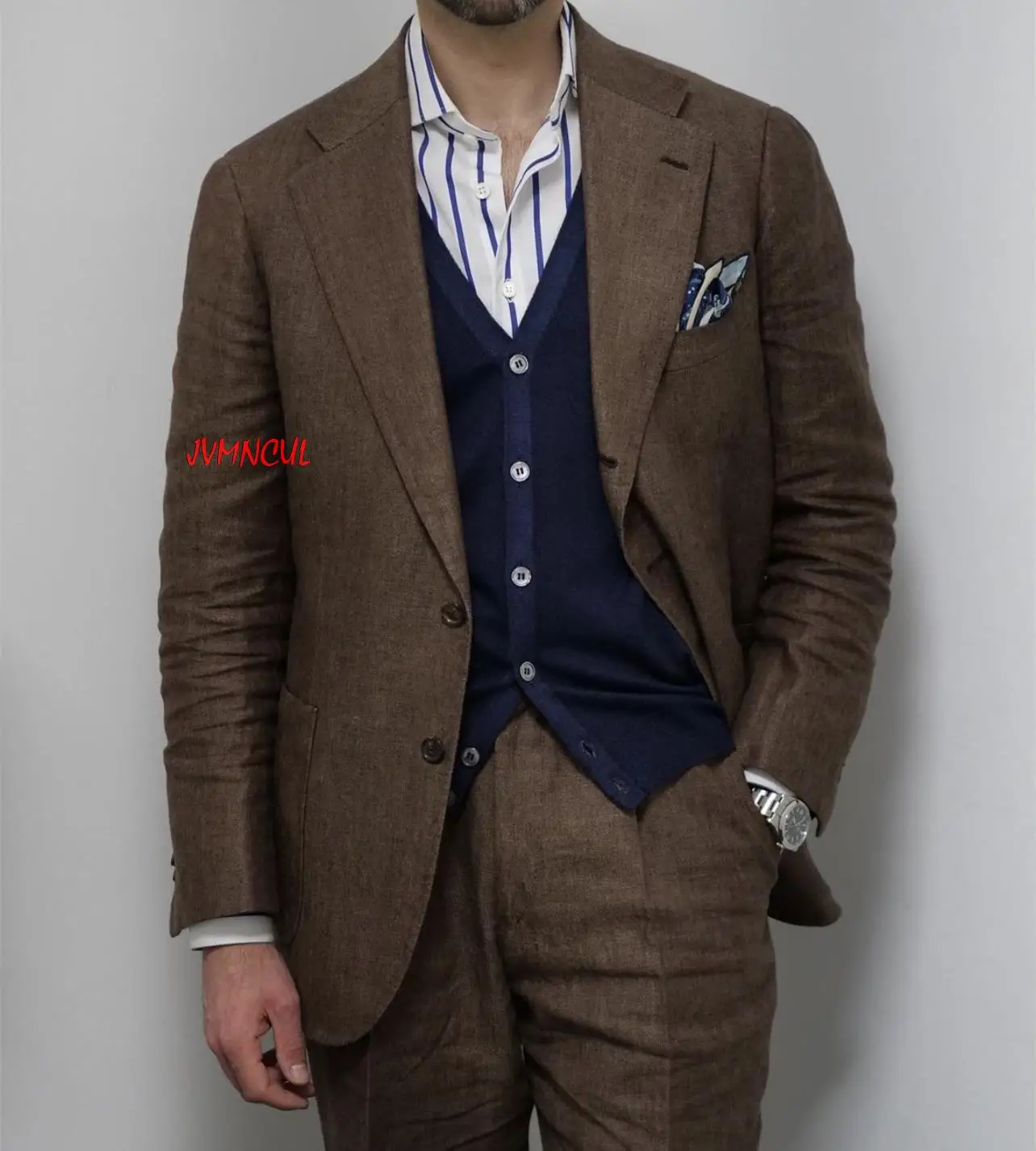 Gefomuofe Gilet Gothique Vintage Pour Homme Avec Col Montant - Gilet De Costume Victorien Paisley - Gilet Formel Pour Mariage, Fête, Gothique, Steampunk - Double Boutonnage - Fête De Mariage, Beige, S