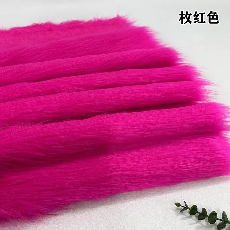 핑크 레드 화이트 그레이 블랙 컬러 모조 여우 모피 패브릭 50*50CM DIY 바느질 코트 Homedecor 베개 가짜 모피 패브릭