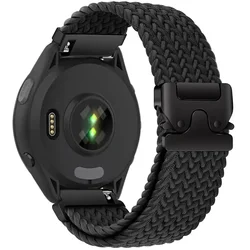 Enhanced Nylon Braided Parachute Buckle Watchband - Strap width 22mm (Black)