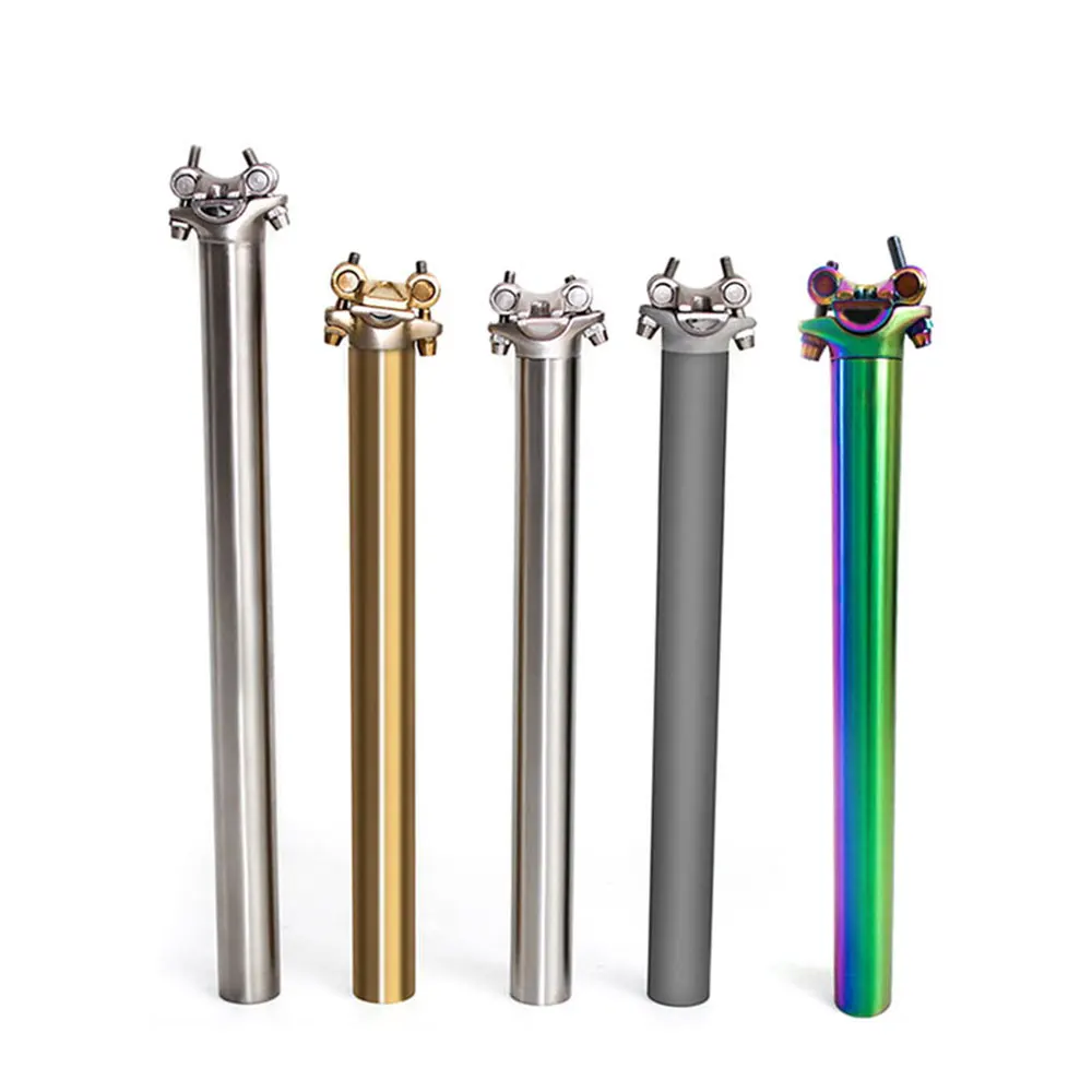 

Titanium Seatpost for MTB and Road Bike, Bicycle Accessories, Double Nail Seat Rod, Cycling Parts, 27.2mm, 30.9mm, 31.6mm