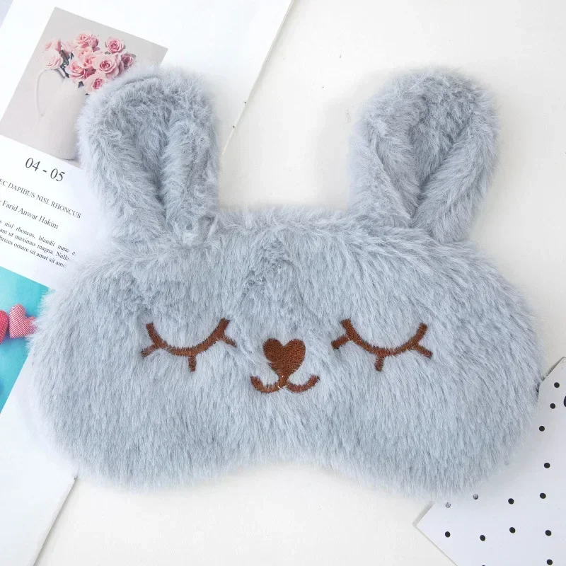 Sleeping Mask Sleeping Blindfold Soft Plush Eye Masks Cute Cat Eye Cover Plush Mask Eyepatch Nap Health Eye Cover 5
