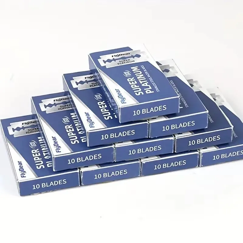 10/20/30/40/50/60PCS 스테인리스 스틸 소재 내구성 있는 이발사 면도날 더블 엣지 안전 면도기 추가 스테인리스 블레이드