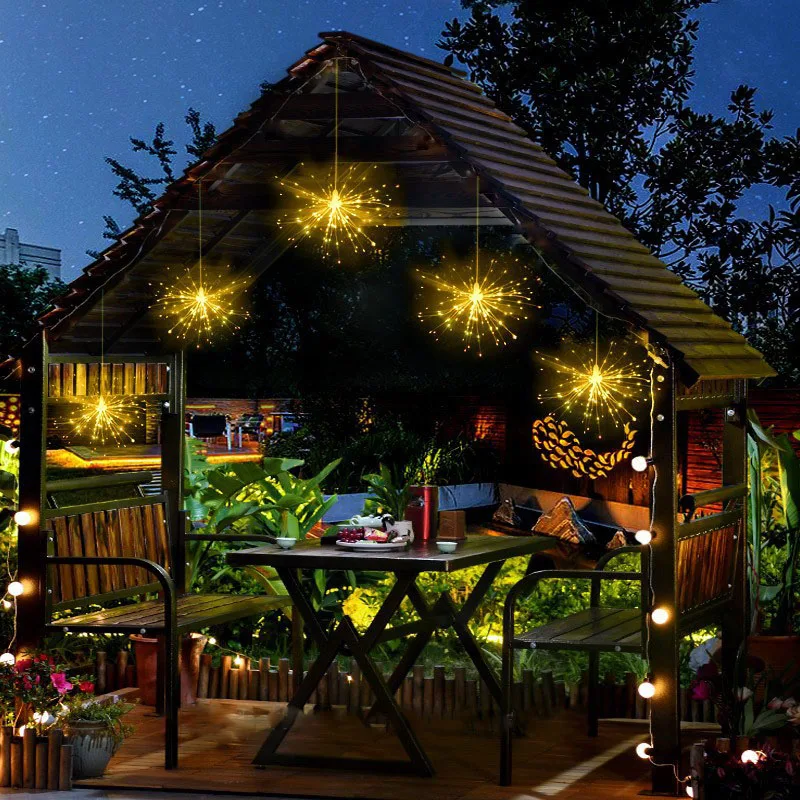 

3M String Lights Hanging Starburst Lamp DIY Firework Fairy Lights Christmas Garland Festival Decor Twinkle Lights