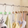 1pcs Six-claw Hook Creative 360 Degree Rotating Steel Hook for Bag Underwear Ties Closet Organizer for Dormitory Home 1