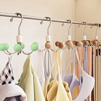 1pcs Six-claw Hook Creative 360 Degree Rotating Steel Hook for Bag Underwear Ties Closet Organizer for Dormitory Home 1