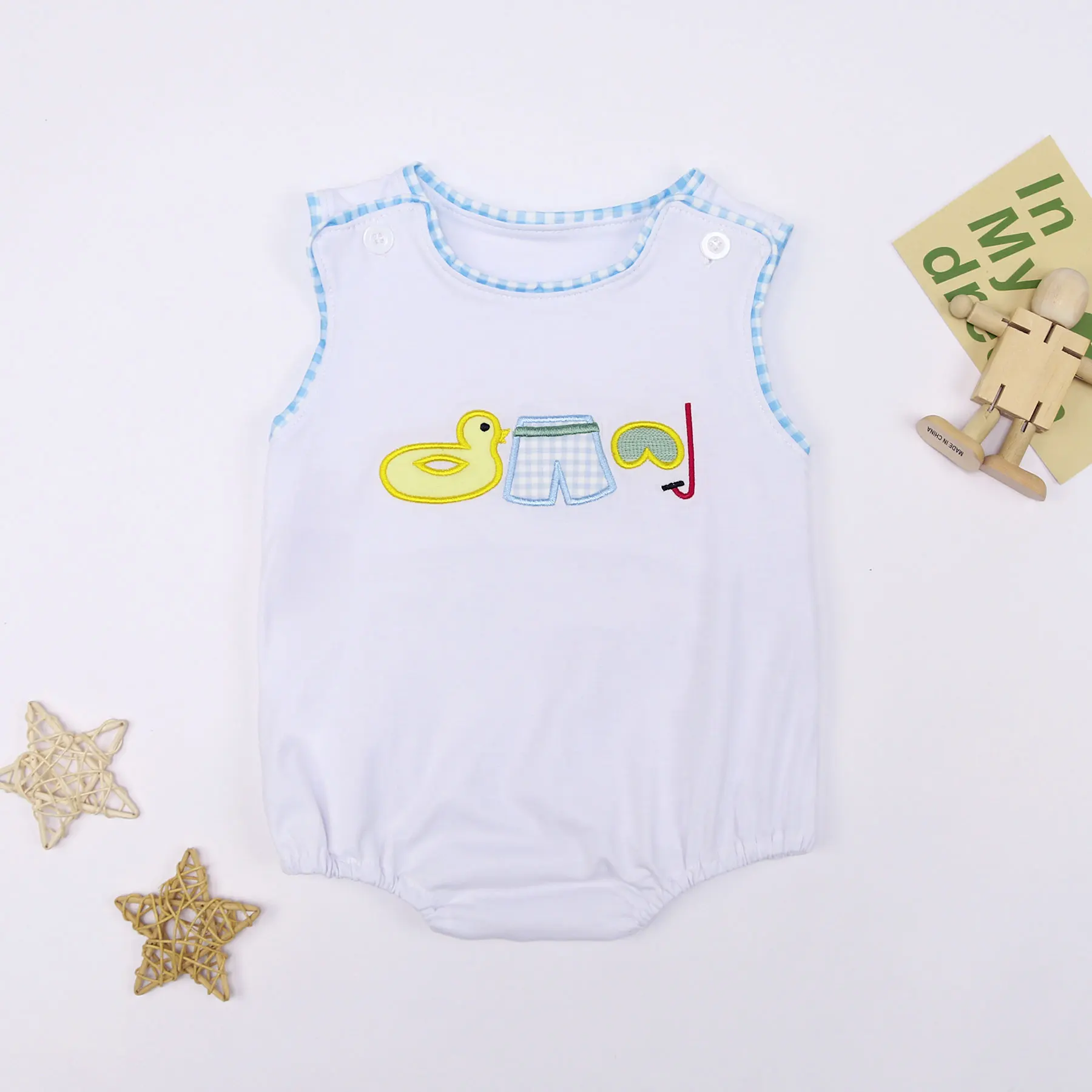 

New Born Bluey Jumpsuit Mother Kids Romper Baby Boys Cute Bubble Summer Embroidery Dive Clothes 0-3T Bebes Outfit Infant Shorts