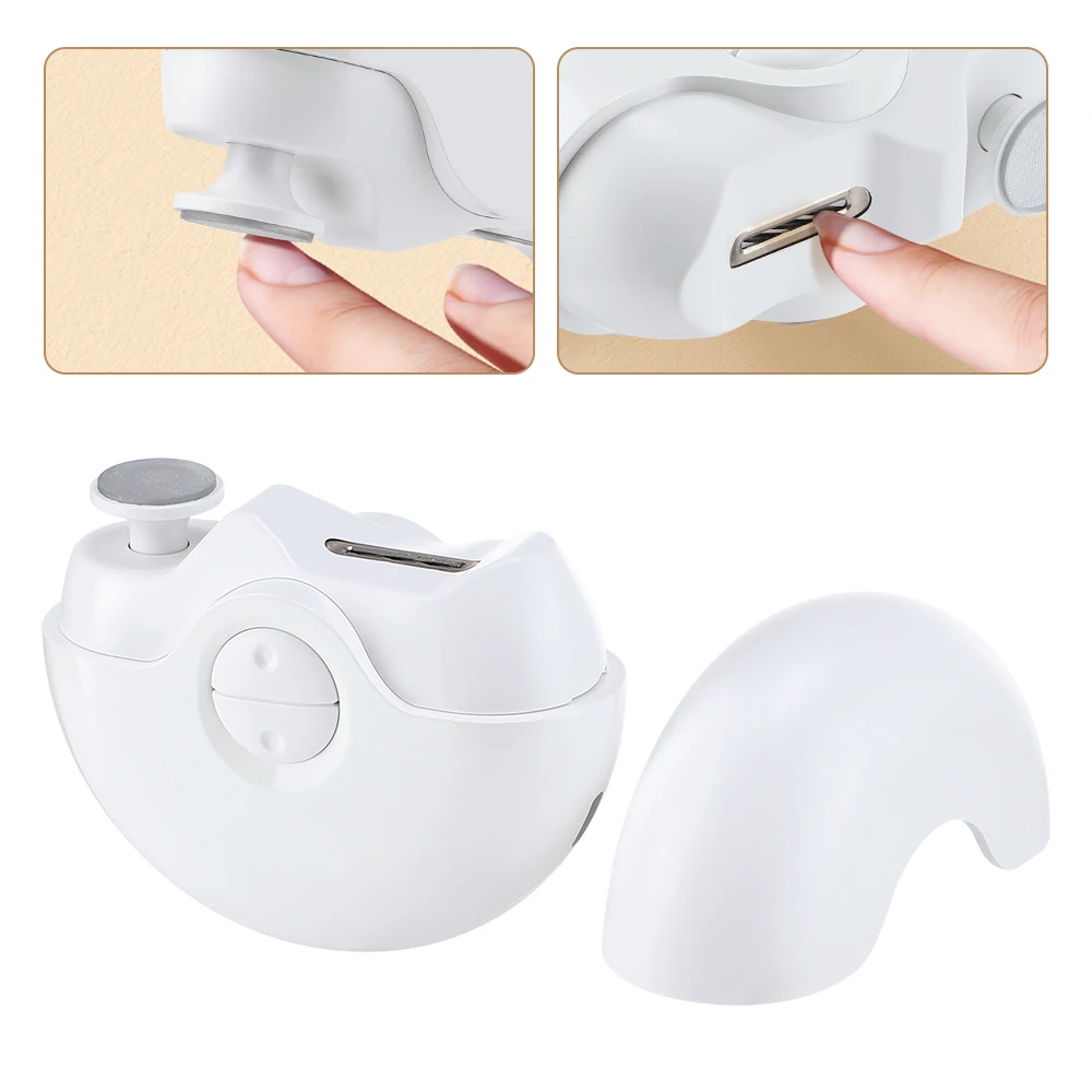 2in1 Electric Nail Clipper Automatic Nail Grinder for Children Adult Nail Polishing Trimmer USB Charging Mini Palm Manicure Tool
