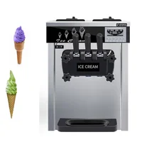 Machine à glaces commerciale automatique de table 20-22L/h, 3 saveurs, pour yaourts et glaces molles, prix professionnel 5
