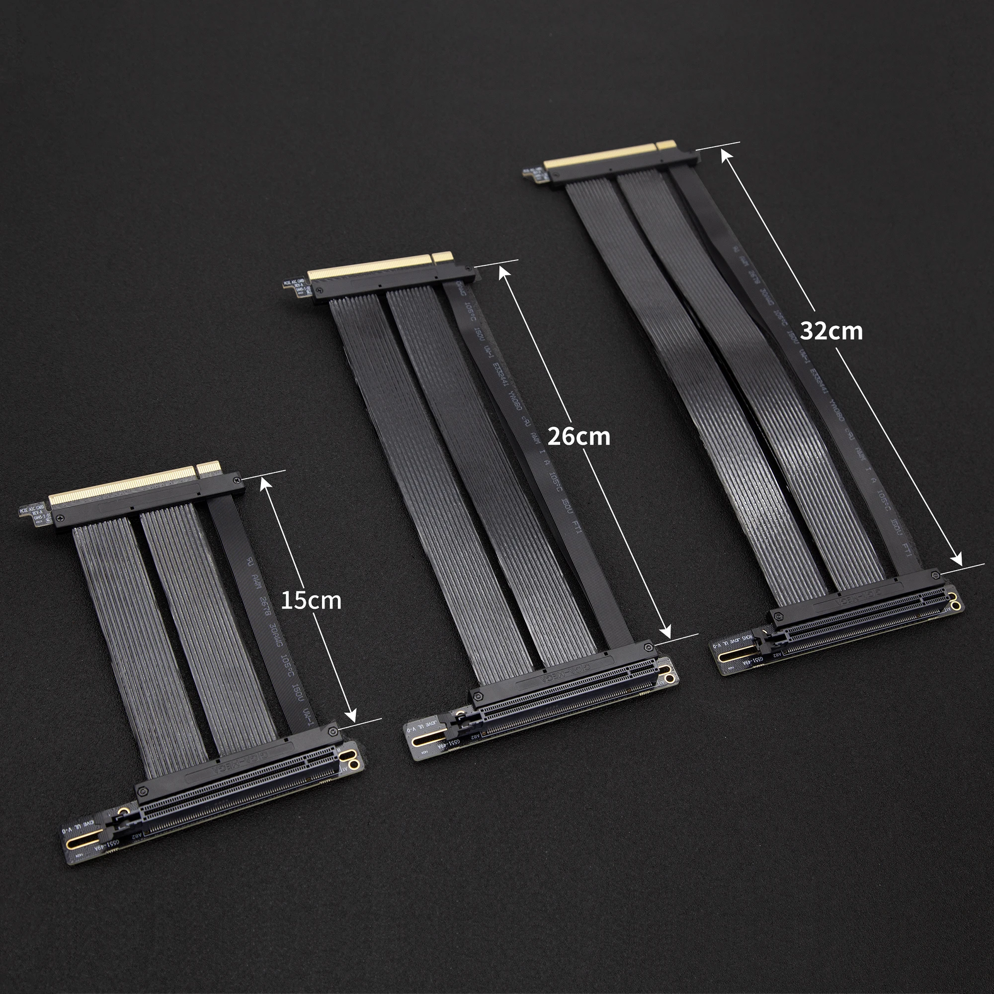Left Angle PClE 4.0 Riser cable GPU vertical mount bracket PCI-E X16 Low loss high compatibility support ATX E-ATX case pcie riser cable