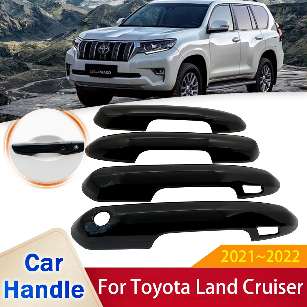 

for Toyota Land Cruiser 300 J300 2021 2022 Lexus LX J310 Gloss Black Smart Door Handle Cover Stickers Car Exterior Accessories