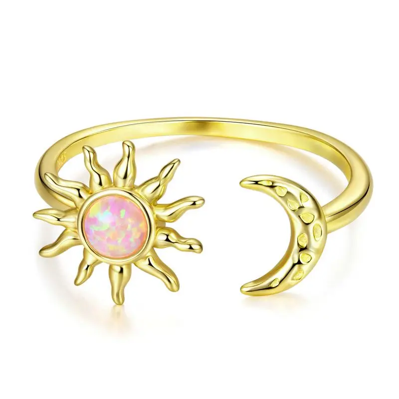 Elegant Adjustable Sterling Silver Zircon Open Ring