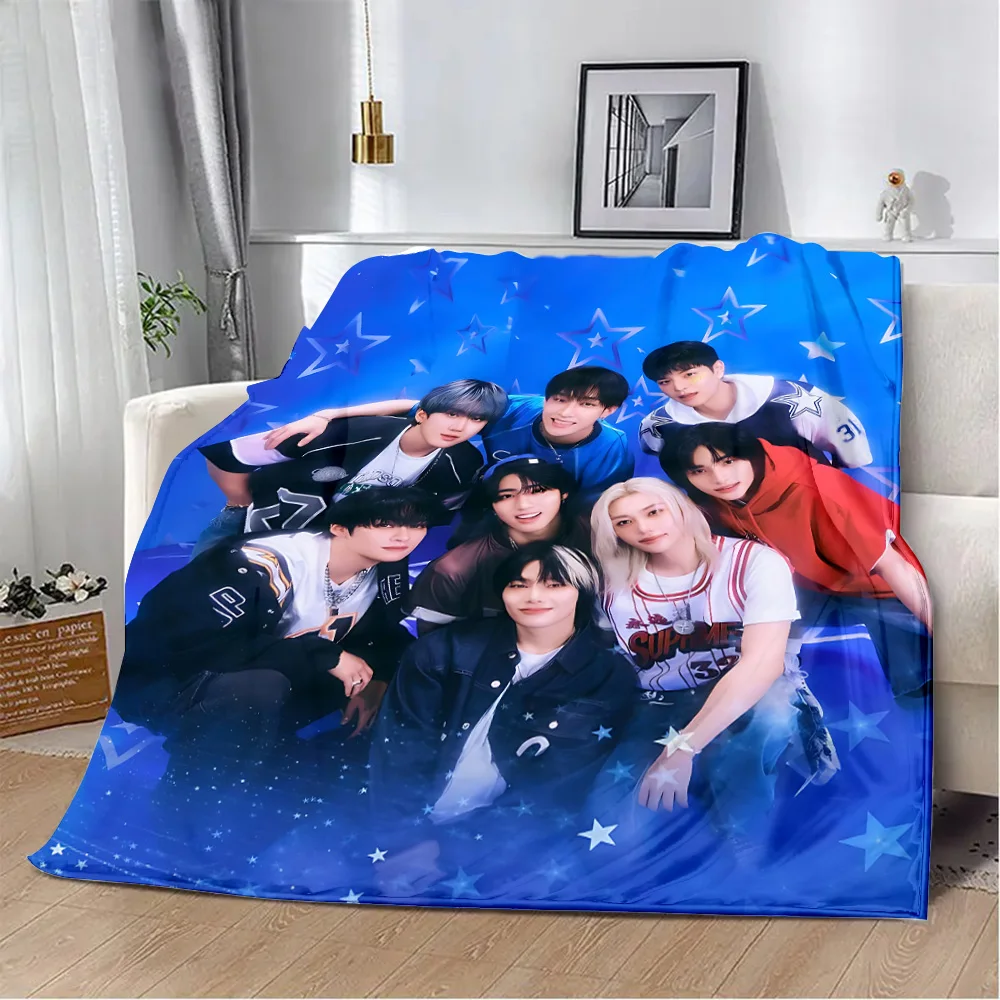 Printed Blanket S-StrayS KidsS Picnic Blankets Warm Blanket  H-HwangS Hyun-JinS Soft and Comfortable Home Travel Birthday Gift 3
