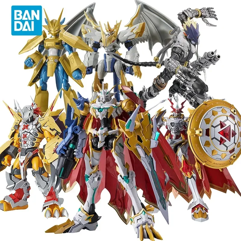 Bandai Original Anime Digimon Adventure War Greymon Garurumon Dukemon Action Figure Toys Collectible Model Gifts for Children