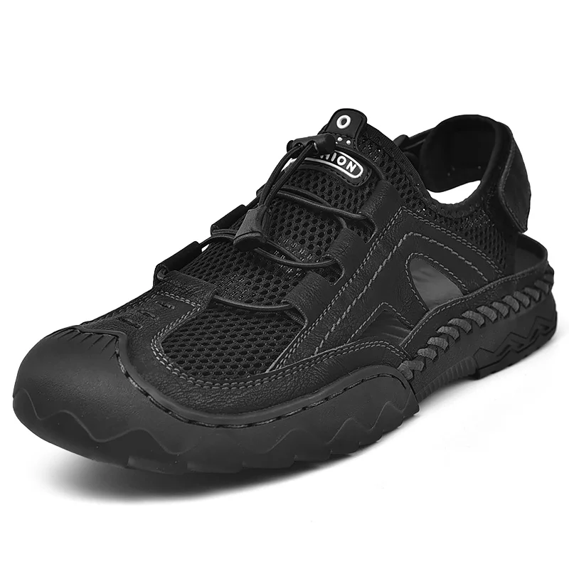 Mens Sandals Outdoor Sports Summer Shoes Low Heel Sliders Sandals Summer Men's Beach Shoes_voghion.com