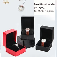 Coffret cadeau de montre unique avec oreiller, présentoir de montre-bracelet en cuir PU, organisateur pour hommes 4