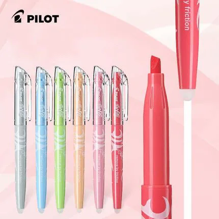Highlighter Pen Marker Pen Highlighter Marker 1Pc Japan PILOT SW-FL Frixion Erasable Highlighter Pastel Color Fluorescent Marker Pen 18 Colors