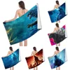 Cool G-GodzillaS Towel towel pattern beach towel, quick drying and absorbent, The fabric is made of cotton and does not fade 1