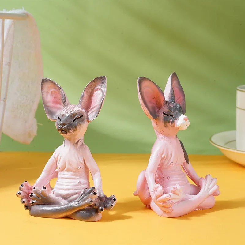 

Sphinx Cat Figurine Buddha Sphinx Figurine Meditation Garden Art Sculptures Outdoor Garden Statues Figurines Decoration