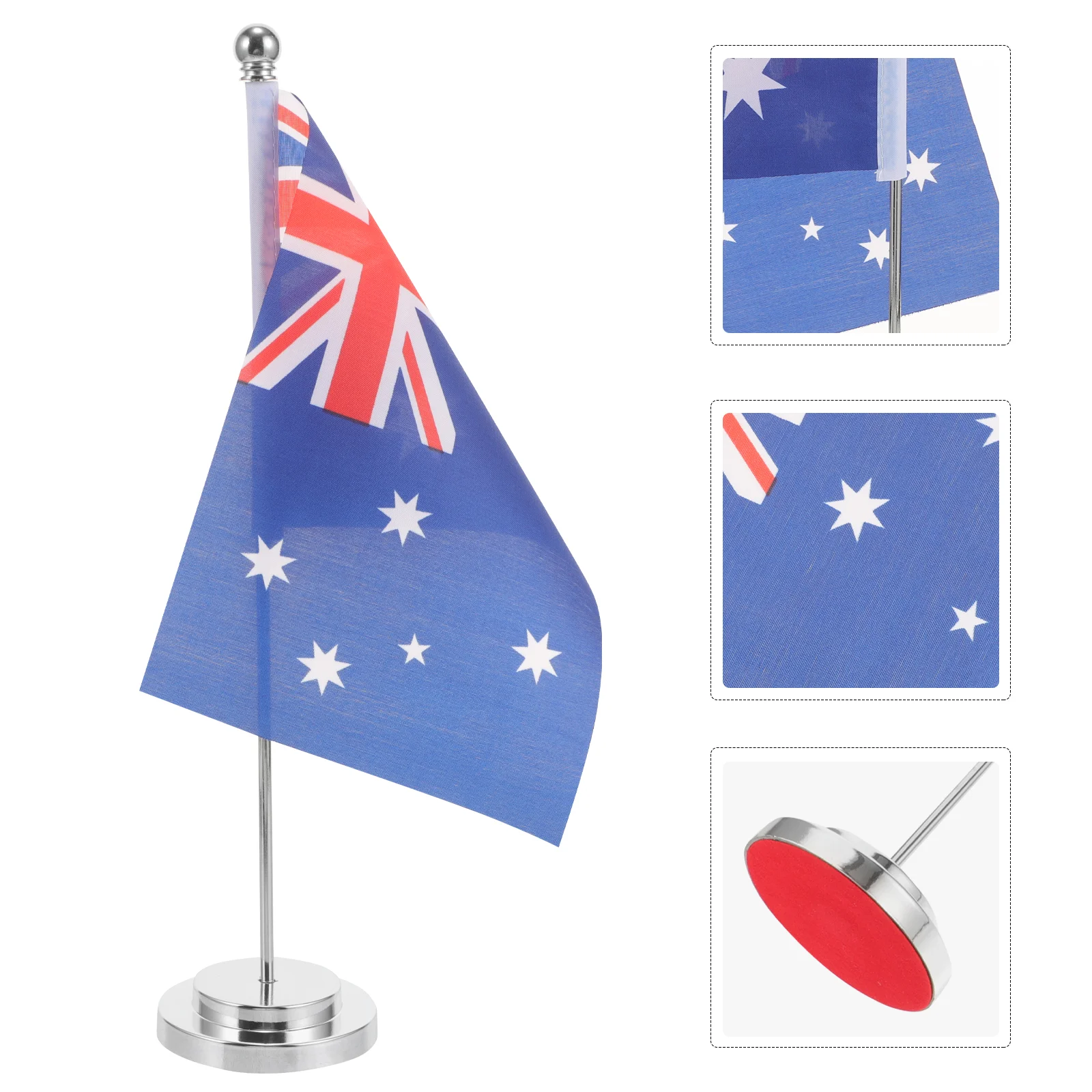 

1 Set of Tabletop Flag Decor Tabletop Flag Ornament Australian Flag with Stand Desk Flag for DIY