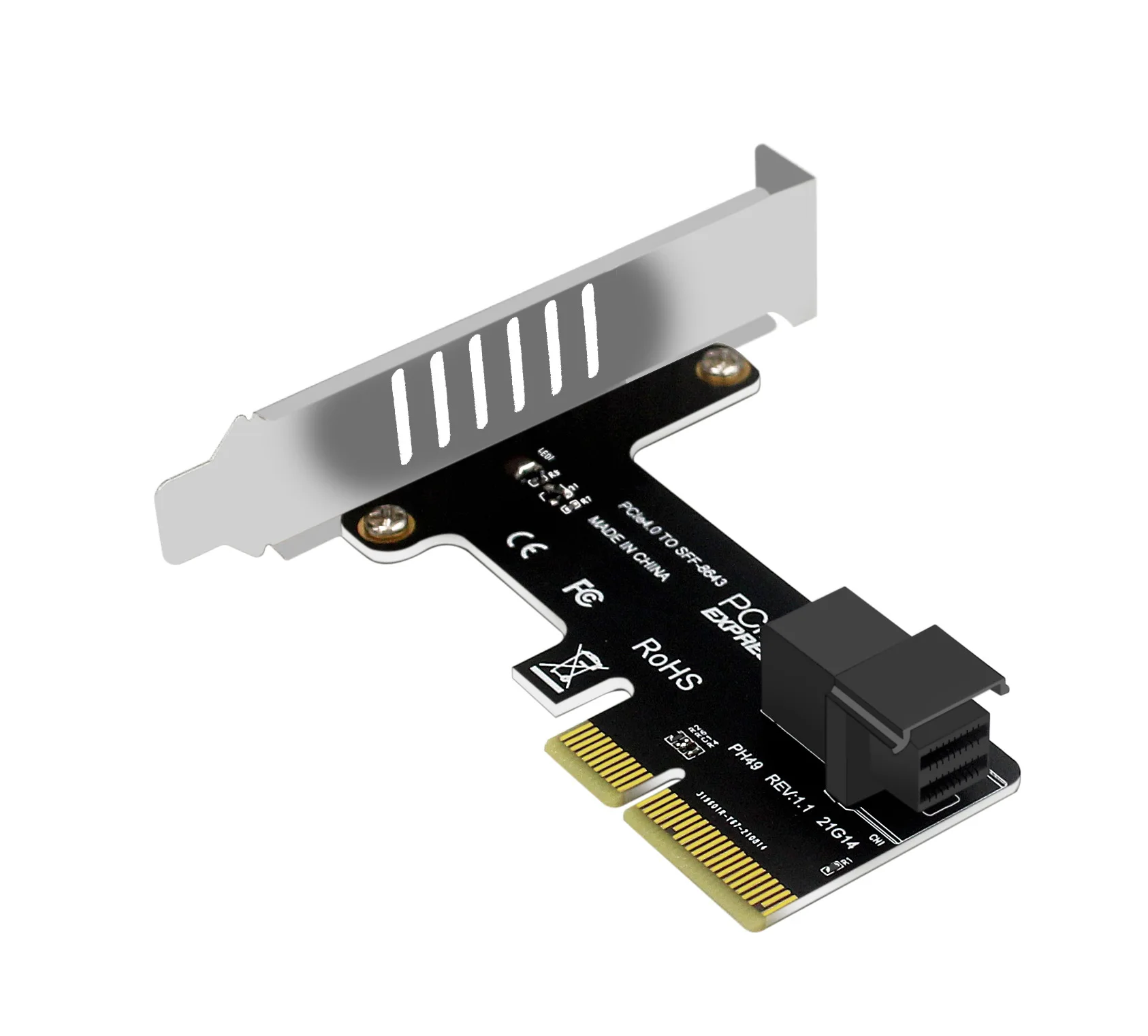 para Pcie 4.0 x4 x8 X16 Riser Adaptador Cartão de Porta U.2 para Nvme Ssd Conversor Disco Rígido Placa de Expansão para Desktop U.2 Sff8643 - Imagem 6