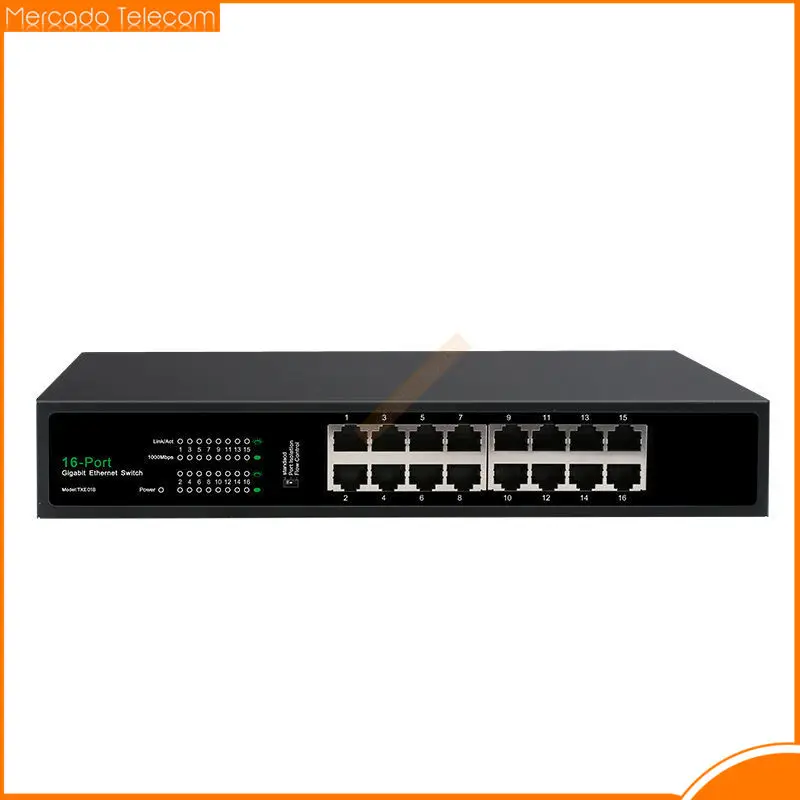 16 port Gigabit Ethernet Switch, Matte Grey