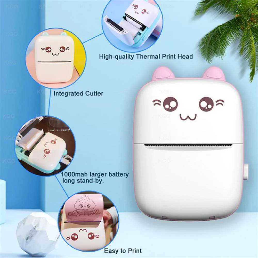 C9 Mini Pocket Printer Xmas Gifts for Kids Portable Thermal Printer for Picture/Photos/Receipts/Notes/Lists/Label/Memo/Christmas