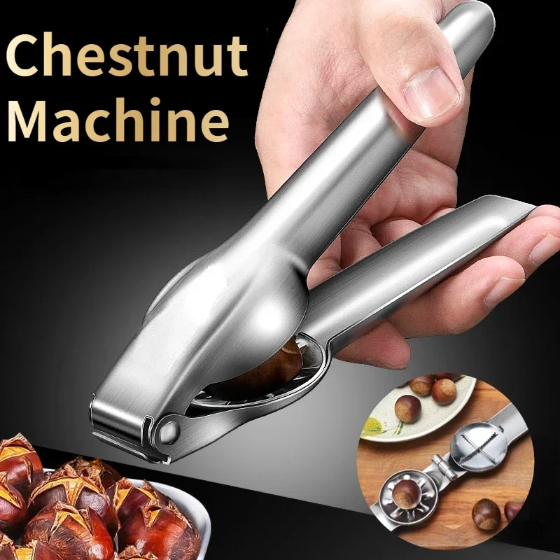 

2In1 Chestnut Opener Machine Stainless Steel Quick Clip Walnut Pliers Chestnut Sheath Cutter Nut Cracker Sheller Kitchen Tool