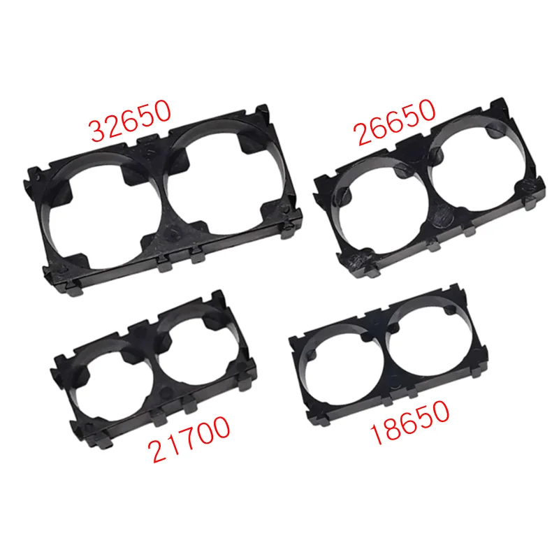 1x2 Battery Bracket 32650 2170 18650 Safety Anti Vibration Holder Bracket Lithium Batteries Support Stand Plastic Holder
