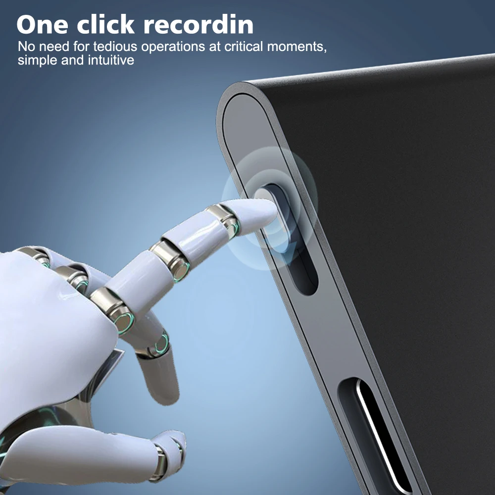 8-128GB ChatGPT AI Powered Mini Voice Recorder Intelligent Transcription Translation HD Noise Reduction APP Control Recorder