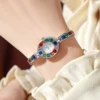 Luxury Rhinestone Women Watches Fashion Bracelet Band Ladies Quartz Watch Reloj Mujer Girls Clock Gift（Without Box） 4