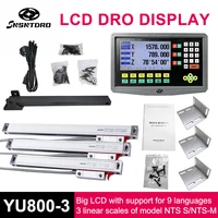 YU800-3 ensemble 19 langues 3 axes DRO affichage et 3 pièces 5U encodeur d'échelle de verre linéaire 50-1000mm alésage Machines fraisage 1