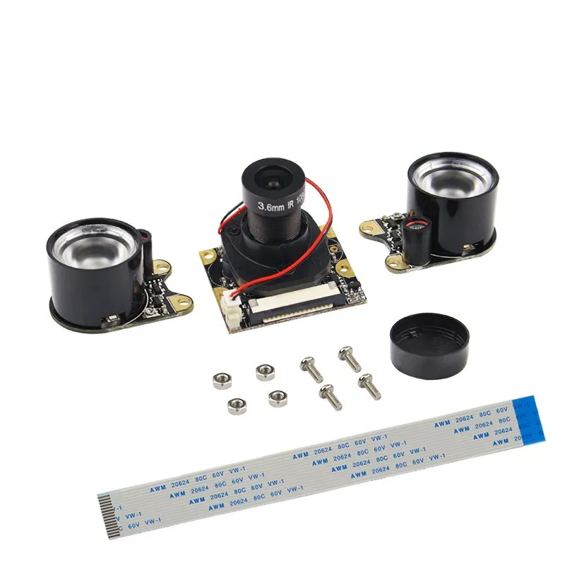 Raspberry Pi Camera 5MP IR CUT Night Vision OV5647 Sensor 1080P Focal Adjustable Camera Module for Raspberry Pi 4B 3B+ 3B Zero