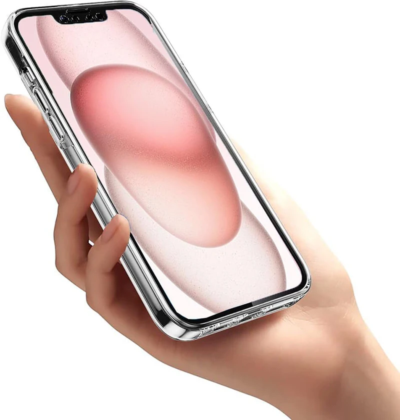 360° Full Body Clear Hybrid Phone Case - Slim & Durable Silicone Cover