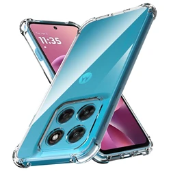 Transparent Shockproof TPU Phone Case with Reinforced Corners for Motorola Moto G47 (Clear)